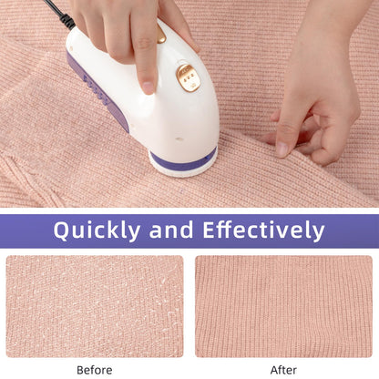 Lint Remover Fabric Shaver Defuzzer Portable Electric Fabric Clothes Furniture Shaver for Sweater Knitwear Carpet Blankets Couch, Cord Plug Operated