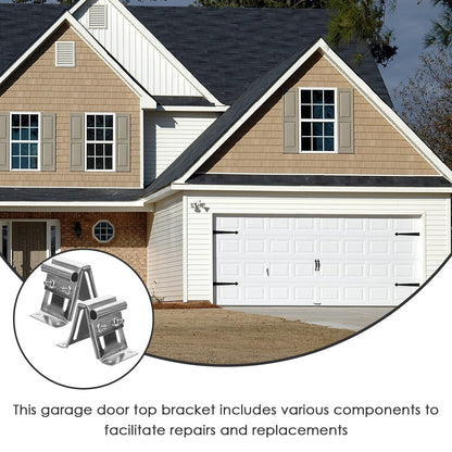 Artibetter Garage Door Pulley Bracket - Zinc Plated Iron Adjustable Top Bracket for Garage Door 2 Pack Durable and Rust-Resistant Ideal for Smooth Operation