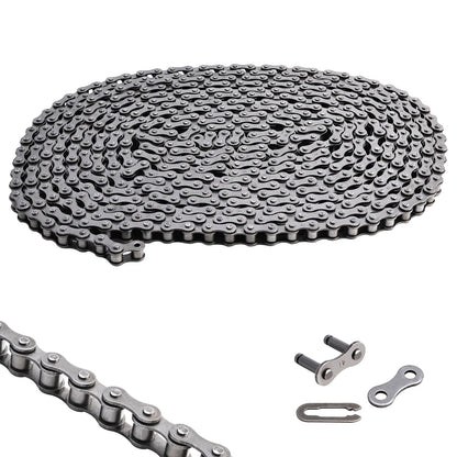Patioer #41 Roller Chain 10 Feet for Electric Gate Openers with 2 Connecting Links, Carbon Steel Chains for Automatic Sliding Gate Opener Operator Garage Hanger Door Go Karts ATVs Dirt Bikes