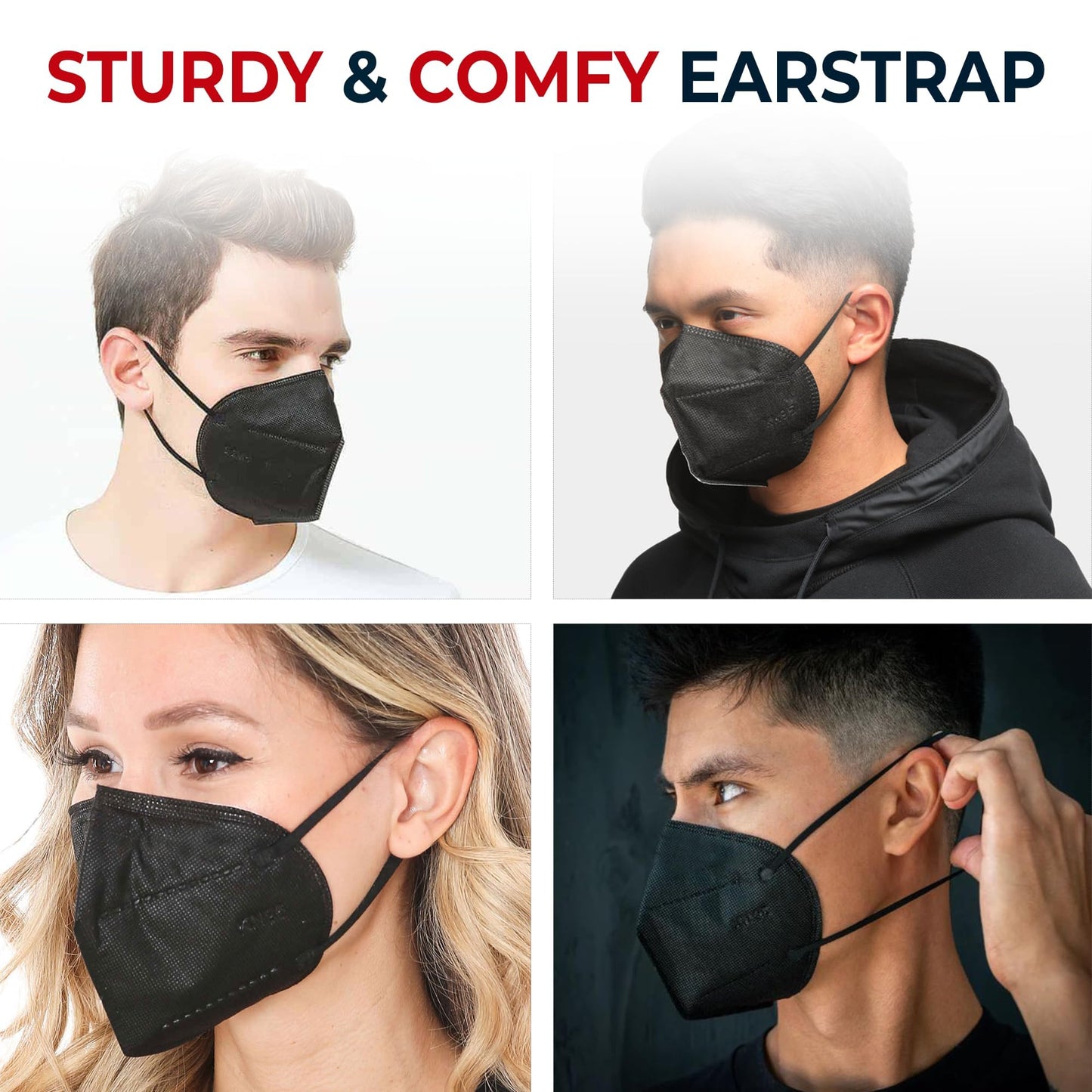[30 PACK] 5-Ply Disposable Face Mask - Premium Material and Comfortable Fit for Safe and Effective Protection