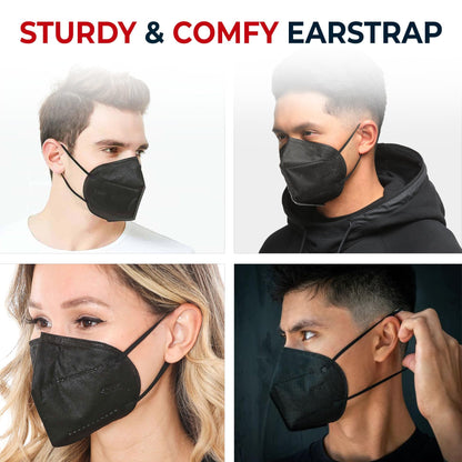 [30 PACK] 5-Ply Disposable Face Mask - Premium Material and Comfortable Fit for Safe and Effective Protection