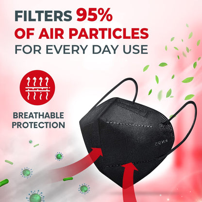 [30 PACK] 5-Ply Disposable Face Mask - Premium Material and Comfortable Fit for Safe and Effective Protection