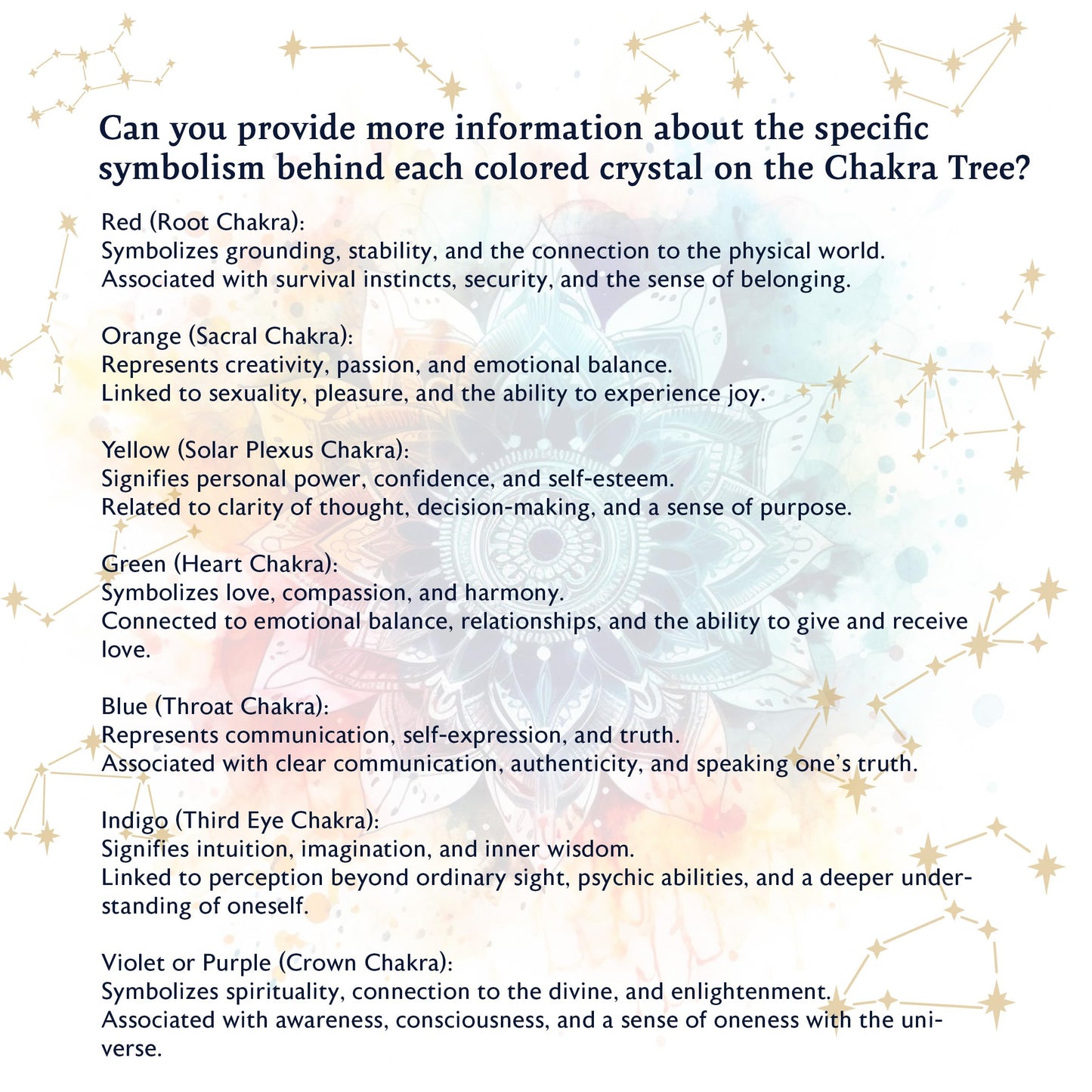 Yatskia 7 Chakra Tree - Crystal Tree of Life - Crystals and Healing Stones - Gifts for Women - Home Decor - Healing Crystals Room Decor - Housewarming Gifts - Spiritual Gift