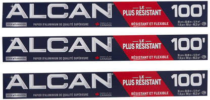 Alcan aluminum foil, 30 cm x 30.48 m, 3 Count