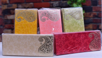 ZIG ZAG Elegant Money Gifting Envelopes Pack of 100 Cash Holder Designer Lifafa for Weddings, Gift of Prosperity Multi Color