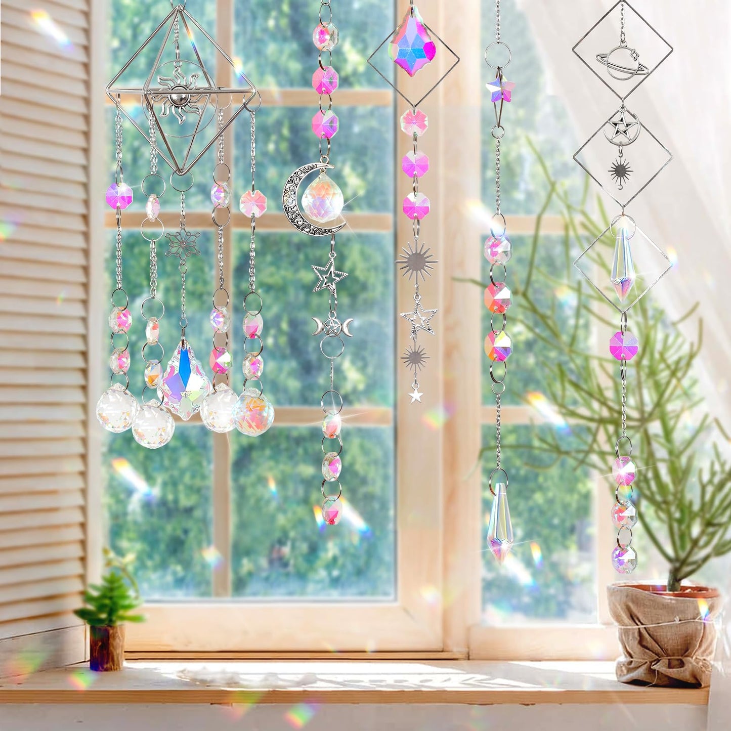 ASTNIC Crystal Suncatchers Kit Craft for Adults, 330 PCS DIY Sun Catchers Making Kits Hanging Decorative Crystal Prisms Rainbow Maker Craft for Adult Window Indoor Outdoor Garden Xmas