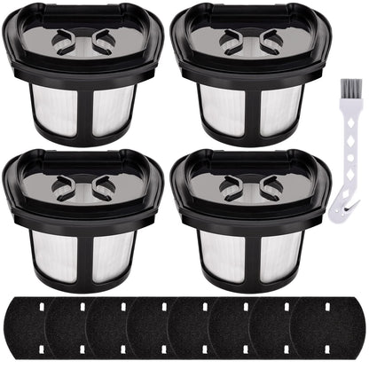 4 Pack 2390A Filter Replacement for Bissell Pet Hair Eraser Filter Hand Model 2390 2389 23903 2284W 2579 Handheld Vacuum, Compare to Parts # 1614212 1614203 1614204, 4 Mesh Filters 8 Foam Filters