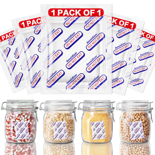 500cc Oxygen Absorber for Food Storage, Individually Wrapped Oxygen Absorbers for Long Term Food Storage, Works with Mylar Bags, Mason Jars