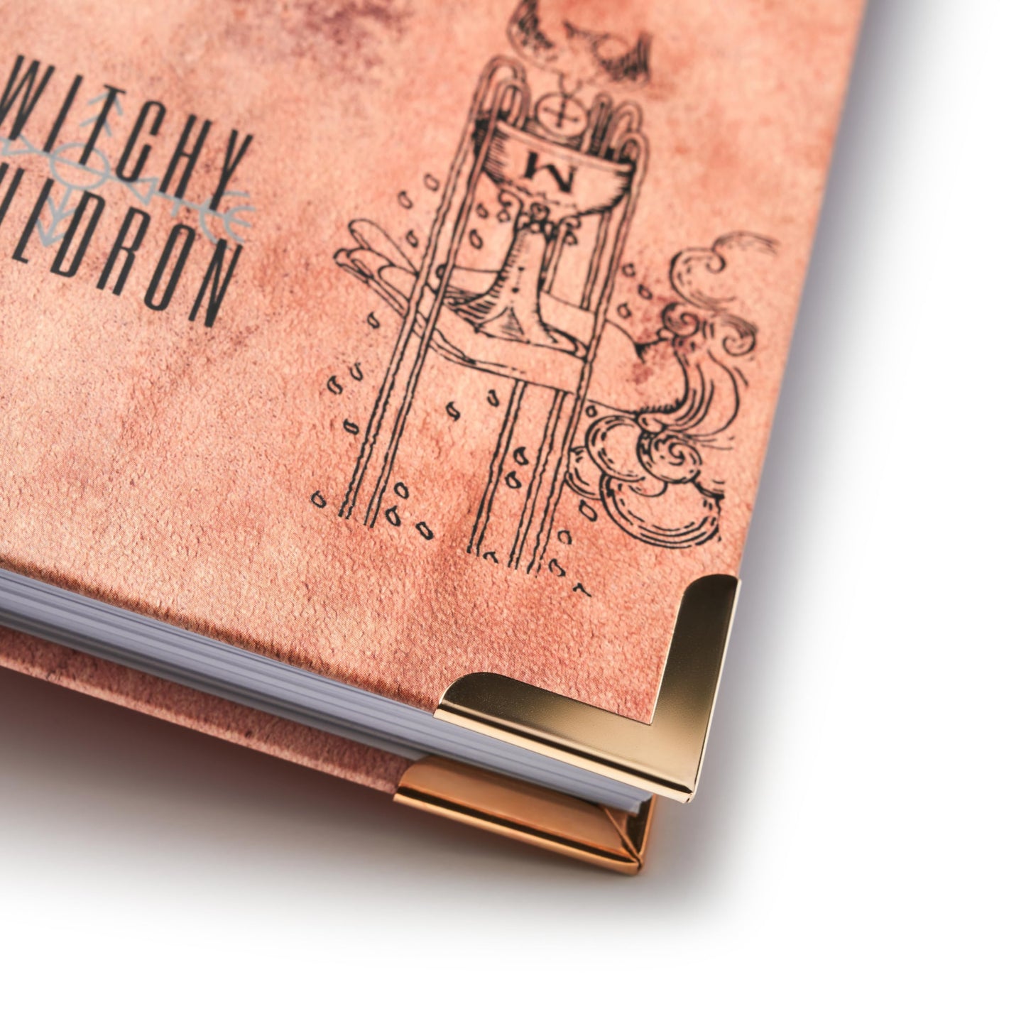 Witchy Cauldron Tarot Journal with Stickers — Daily Tarot Planner for Beginners — Spiral Bound Tarot Workbook with Moon Phases, Astrology & Card Meanings — 206 Pages, Thick Bleed-Proof Paper