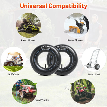 2 PCS 4.10/4.00/3.50-6 (13 x 4.00-6) Replacement Heavy Duty Inner Tube with TR13 Valve Stem Compatible with Wheelbarrows, Mowers, Hand Trucks and More 3.50-6 4.00-6 4.10-6 Tire Tubes