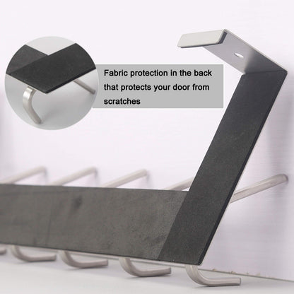 WEBI Over The Door Hook,Over Door Towel Rack,Door Hanger,Door Coat Hanger,Over The Door Coat Rack,Door Hooks for Hanging Clothes,Towels,Behind Back of Bathroom,White