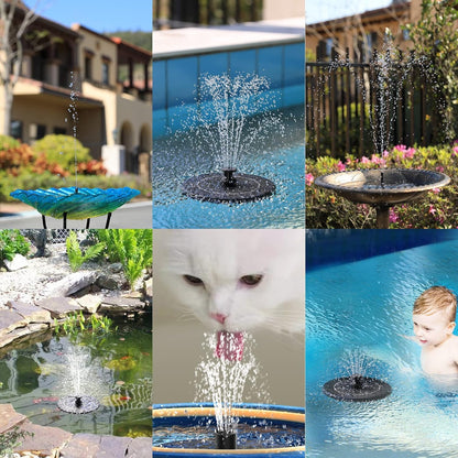 AMZtime Solar Fountain for Outdoors 2026 Upgrade 3.5W Solar Water Fountain, Solar Pond Pump with 10 Spray Effects - Floating Fountain Pump for Garden Pond, Bird Bath & Fish Tank