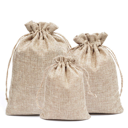 WEWIVODA Burlap Bags, 20 Packs 6.7"x9" Burlap Lined Gift Bag Drawstring Jewelry Pouches Party Favor Linen Pockets for Wedding Birthday Halloween Thanksgiving Christmas New Year DIY Crafts (6.7"x9")