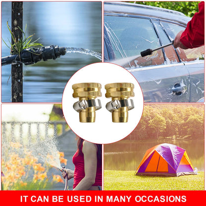 SaferCCTV Garden Hose Connector with Clamps, Garden Hose Repair Kit Male/Female Hose Fittings Set, for 3/4" and 5/8" Aluminum Garden Hose Fittings, 6Set