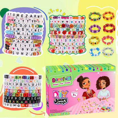 5500pcs Bracelet Making Kit,4 mm Glass Seed Beads and Letter Alphabet,Expression beads, number beads and other Craft Beads, For friendship bracelets, necklaces, key chains