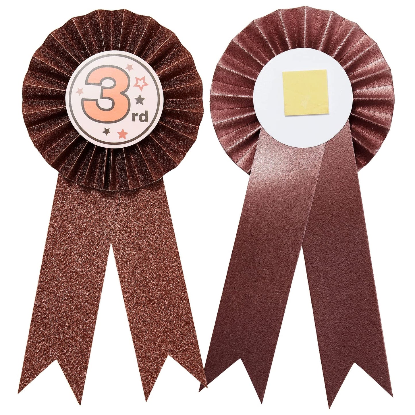24-Pack Award Ribbons - Participation Decorations, Rosette Ribbons, 1st, 2nd, and 3rd Place Recognition Awards for Spelling Bees, Science Fairs, Talent Shows, Gold, Silver, Bronze