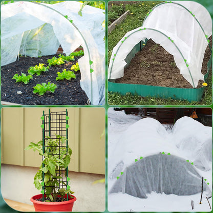 3x10M Plant Cover Freeze Protection Garden Hoops Kit for Winter, Fabric Floating Row Cover Frost Cloth Outdoor Plant Blanket for Frost Snow Protection, Greenhouse Garden Tunnel Hoops for Raised Beds