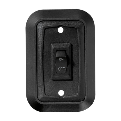 RV Designer S652, Wall Plate Switch, Single, Black, 3.53" x 2.39", On/Off - SPST