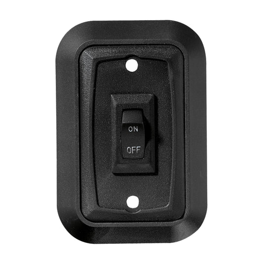 RV Designer S652, Wall Plate Switch, Single, Black, 3.53" x 2.39", On/Off - SPST