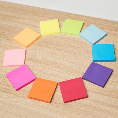 (24 Pack) ZCZN Sticky Notes 3x3 Inches, 2400 Sheets 6 Bright Color Self-Stick Note Pads, Easy to Post for Office, Home, Meeting, School