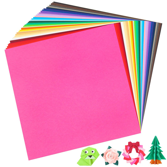 80 Sheets Colored Cardstock - 40 Colors 12x12in Square Card Stock Scrapbook Paper 180gsm/65lb Assorted Colors Construction Paper PAP18MX1