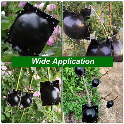 30 Pcs Air Layering Pods - Reusable Plant Root Growing Box - High Pressure Propagation Ball Grafting Device - Botany Root Controller for Various Plants Asexual Reproduction, Black