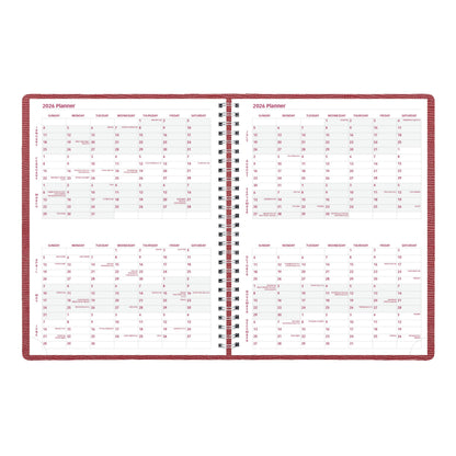 Brownline® 2026 Essential Weekly Planner, Appointment Book, 12 Months, January to December, Twin-Wire Binding, 11" x 8.5", Red (CB950.RED-26)