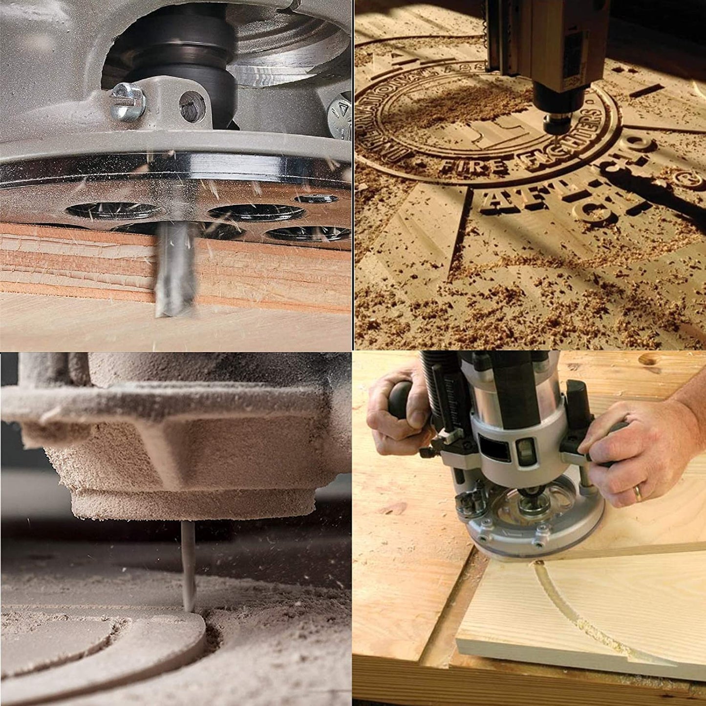 SpeTool O Flute UpCut 1/2 inch Carbide End Mill Single Flute Spiral CNC Router Bit 1/4 inch Shank Aluminum Acrylic Cutter