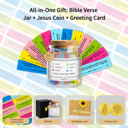 Bible Verse Jar – Handmade Prayer & Hope Scripture Jar for Mom & Dad, Inspirational Christian Gift for Women & Men, Mother’s Day & Father’s Day, Graduation Keepsake, Faith-Inspired Religious Present