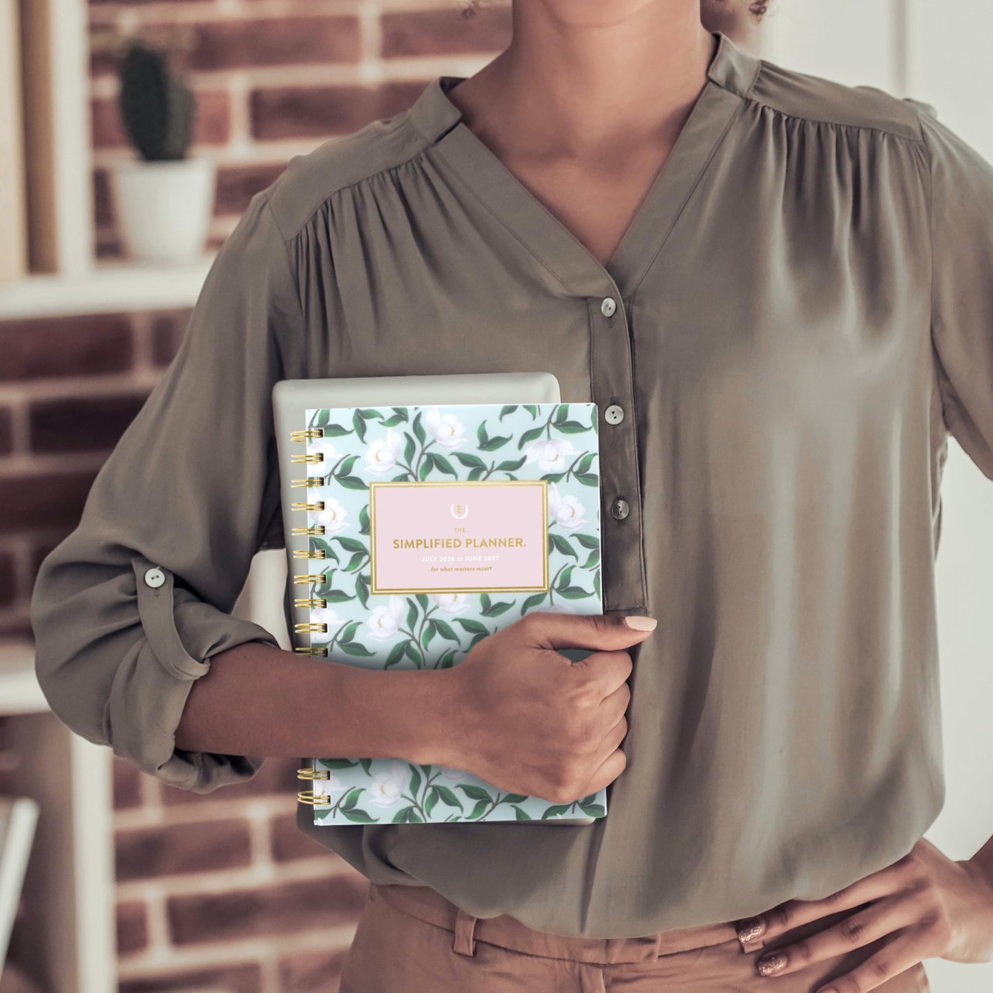 AT-A-GLANCE Planner 2026-2027 Weekly & Monthly Academic 12-Month July-June, 5-1/2" x 8-1/2", Simplified by Emily Ley, Savanna Blooms (EL50-200A)