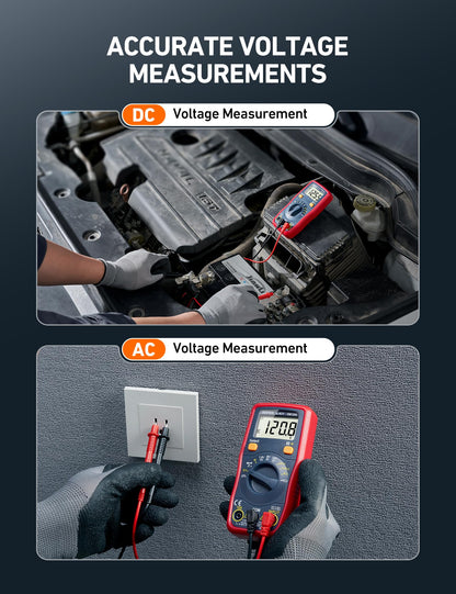 AstroAI Digital Multimeter 4000, Auto Range NCV Detector, Multimeter Tester with Volt Amp Ohm, Multi Meters Measures AC/DC Voltage, Current, Resistance, Continuity, Capacitance, Diodes and Batteries