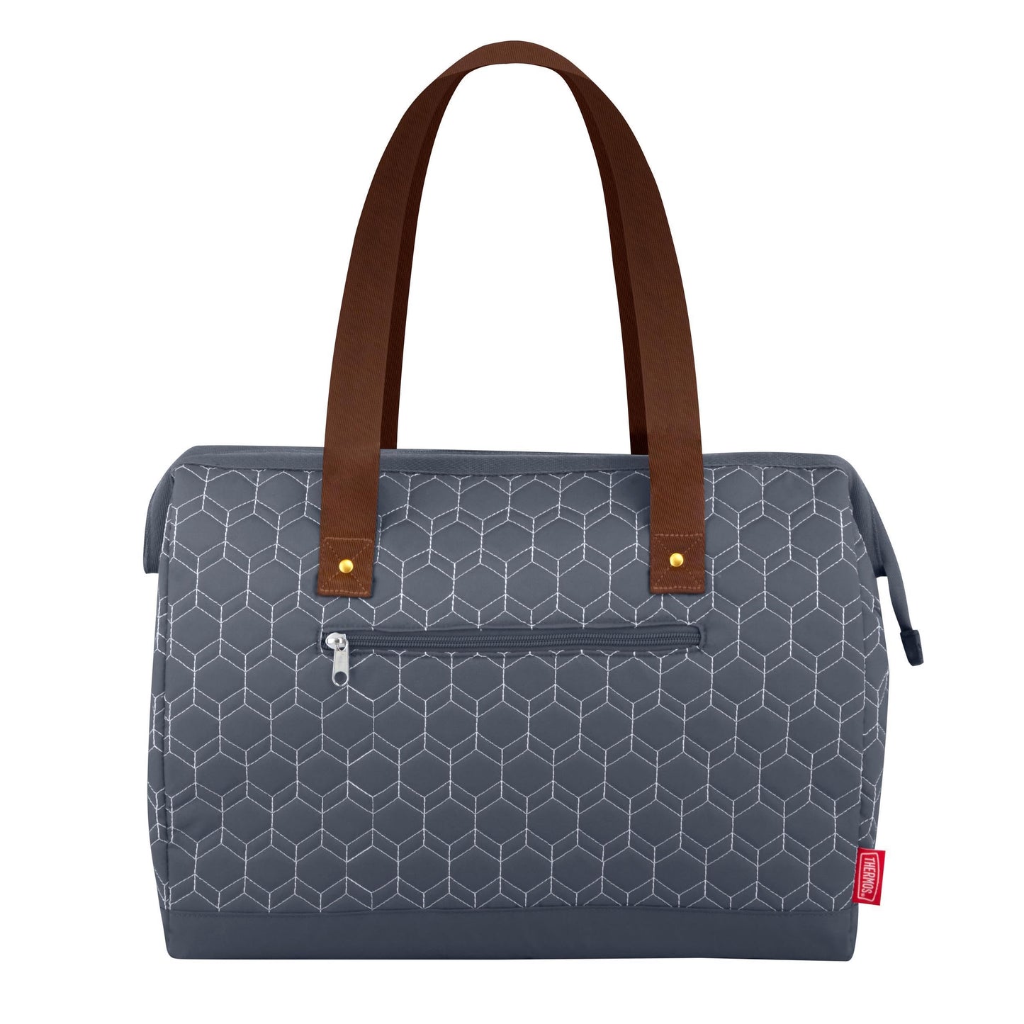 THERMOS 24 Can Duffle Cooler, Geo Quilted Navy