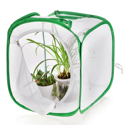2 Pack Collapsible Caterpillar Habitat, Monarch Butterfly Cage Habitat with 5 Mesh Panels for Airflow Pop Up Butterfly Kit, 30x30x30CM