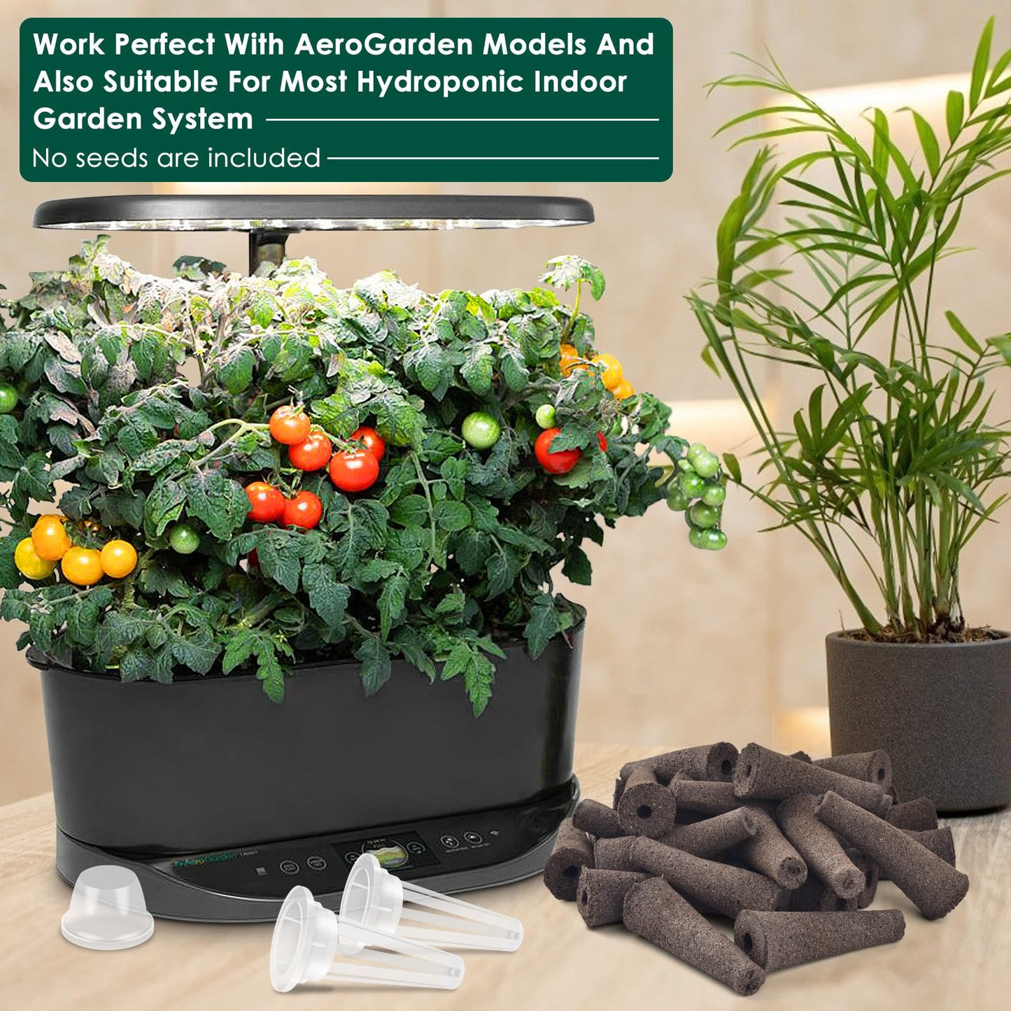 AeroGarden 124 Pc Seed Pod Kit - Hydroponic Growing System with 36 Grow Sponges, 36 Baskets, 12 Domes & 40 Pod Labels