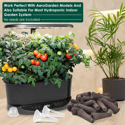 AeroGarden 124 Pc Seed Pod Kit - Hydroponic Growing System with 36 Grow Sponges, 36 Baskets, 12 Domes & 40 Pod Labels