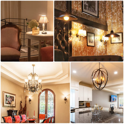 DiCUNO E14 to E12 Adapter, European to Candelabra Base Light Socket Reducer for Lamps and Chandeliers, Brass, Pack of 20