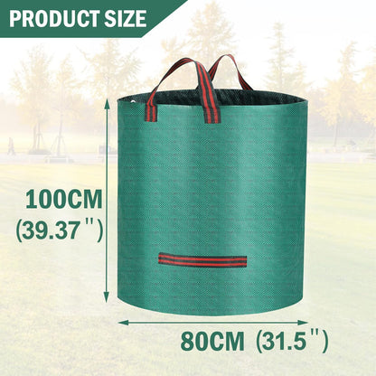 Craftsboys 2-Pack Reusable Yard Waste Bags, Reusable Collapsible Plants Leaf Grass Waste Bag, Heavy Duty Gardening Bags for Garden Yard Lawn (2 Pack Bags) (132 Gallons)