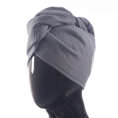SELARUS 100% Turkish Cotton Hair Towel Wrap for Women,Non Microfiber,400-GSM(Grams per Square Metre),AntiFrizz,Hair Plop Waffle Towels for Curly,Long&Thick Hairs,Turban Head Wrap,1Pack10x26inc