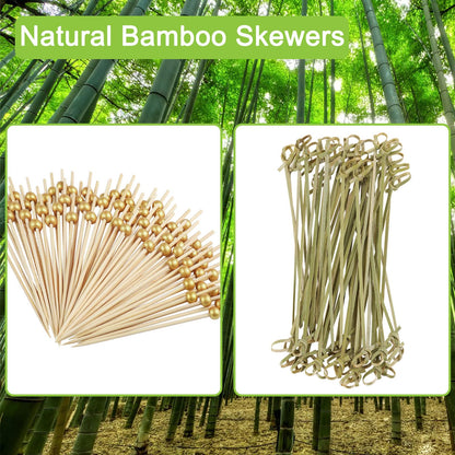 60 Pack Charcuterie Cups with Skewers & Bags, 14 oz Kraft Paper Snack Boxes with Cocktail Picks, Individual French Fry Holder, Appetizer Boards Accessories [60 Cups + 200 Sticks + 60 Bags] Brown