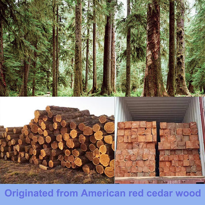 Brite Lightingtech Cedar Balls for Clothes Storages, 100pc Red Cedar Balls for Closets and Drawers with 3 Satin Bags