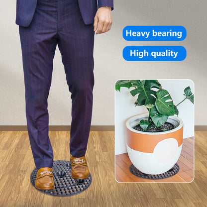 11.8in Plant Level Pot Elevator, Plant Stands, Plant Pot Saucer for Prevent Rot and Damage on Patio & Deck ( Black) (8Pcs, 11.8in)