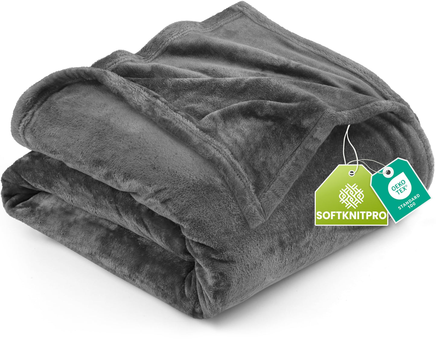 Utopia Bedding Fleece Blanket King Size Grey (90x102 Inches) – Ultra Soft Plush Microfiber Bed Blanket, Lightweight Warm Cozy Blanket for Bed & Couch, All Season Gift for Men & Women, Couverture Douce