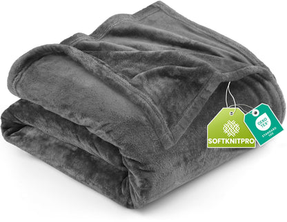 Utopia Bedding Fleece Blanket King Size Grey (90x102 Inches) – Ultra Soft Plush Microfiber Bed Blanket, Lightweight Warm Cozy Blanket for Bed & Couch, All Season Gift for Men & Women, Couverture Douce
