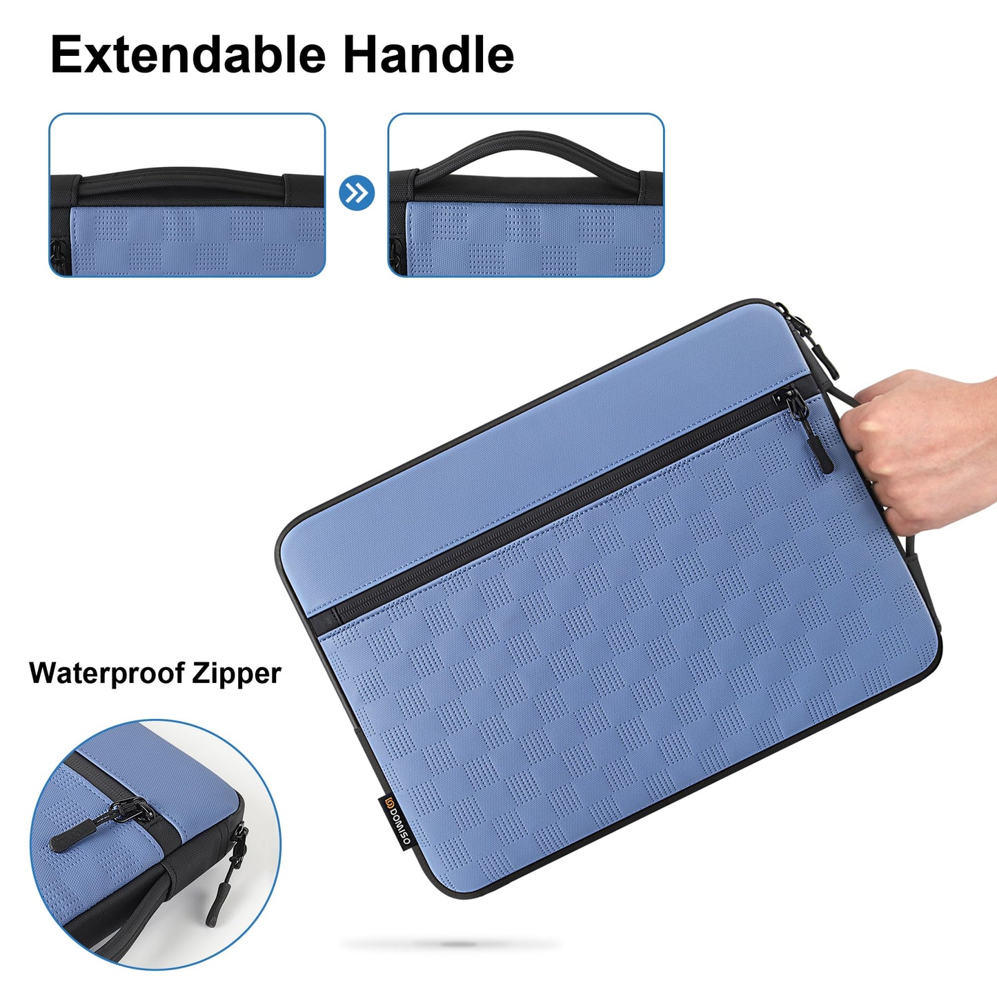 DOMISO Laptop Sleeve Bag for 14 inch MacBook Pro M3 / M2 / M1 A2779 Waterproof 14 inch Laptop Case Compatible with 14 inch Notebook 14" MacBook Air/Pro,Blue