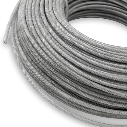 Akuoly Grass Strimmer Line Nylon Steel String Trimmer Spool 3.0mm 40m Round String Trimmer Spool Replacement fil de Coupe Bordure Acier for Gardens and Lawns