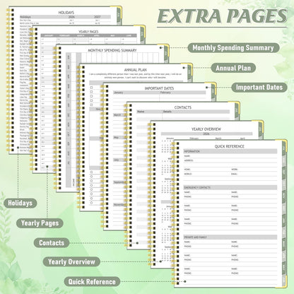Appointment Book 2026-2027, Hourly Planner from July 2026 - June 2027, 8.5"×11" Large Weekly & Monthly Appointment Planner, Daily Agenda Book with 30-Minute Interval for Office School, Green