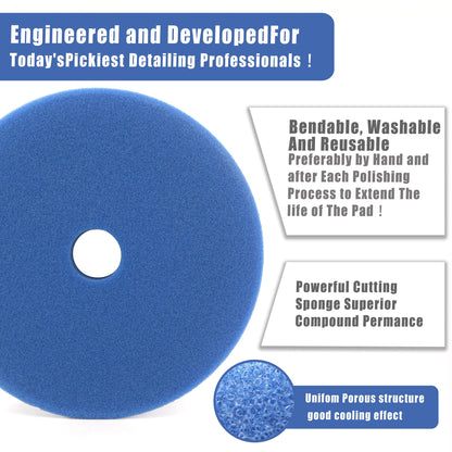 CAR'S GIFT 5" polishing Pads,for DA or Rotary polishing and Air Polisher,4 Grits from coarse to fine, Meet Your Different polishing Needs(4Items)
