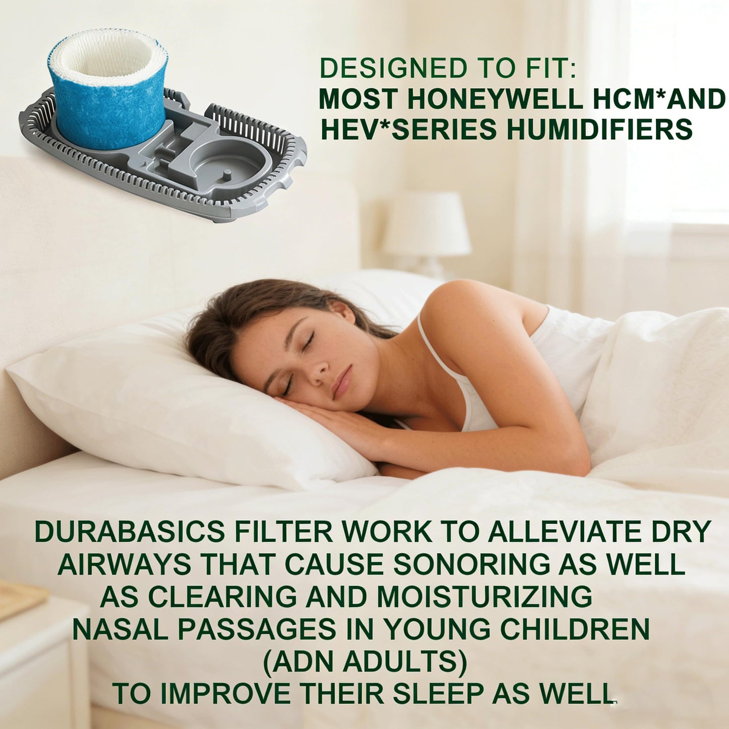 4 Pack HC888 Upgraded Blue Humidifier Wicking Filters Replacements for Honeywell HC-888 HC-888N Filter C HCM890 HEV320 Serie