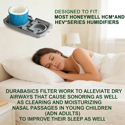 4 Pack HC888 Upgraded Blue Humidifier Wicking Filters Replacements for Honeywell HC-888 HC-888N Filter C HCM890 HEV320 Serie