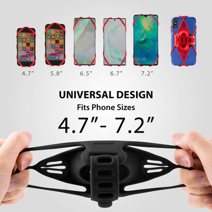 BONE Bike Tie Pro 4, Bike Phone Mount for Stem, Scratch-Free Silicone Bicycle Phone Holder with Shock-Absorbing Design, Compatible with Most Smartphones